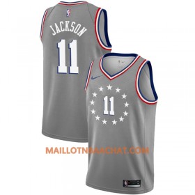 Maillot NBA Philadelphia 76ers Demetrius Jackson 11 2018-19 Nike City Edition Gris Swingman - Homme